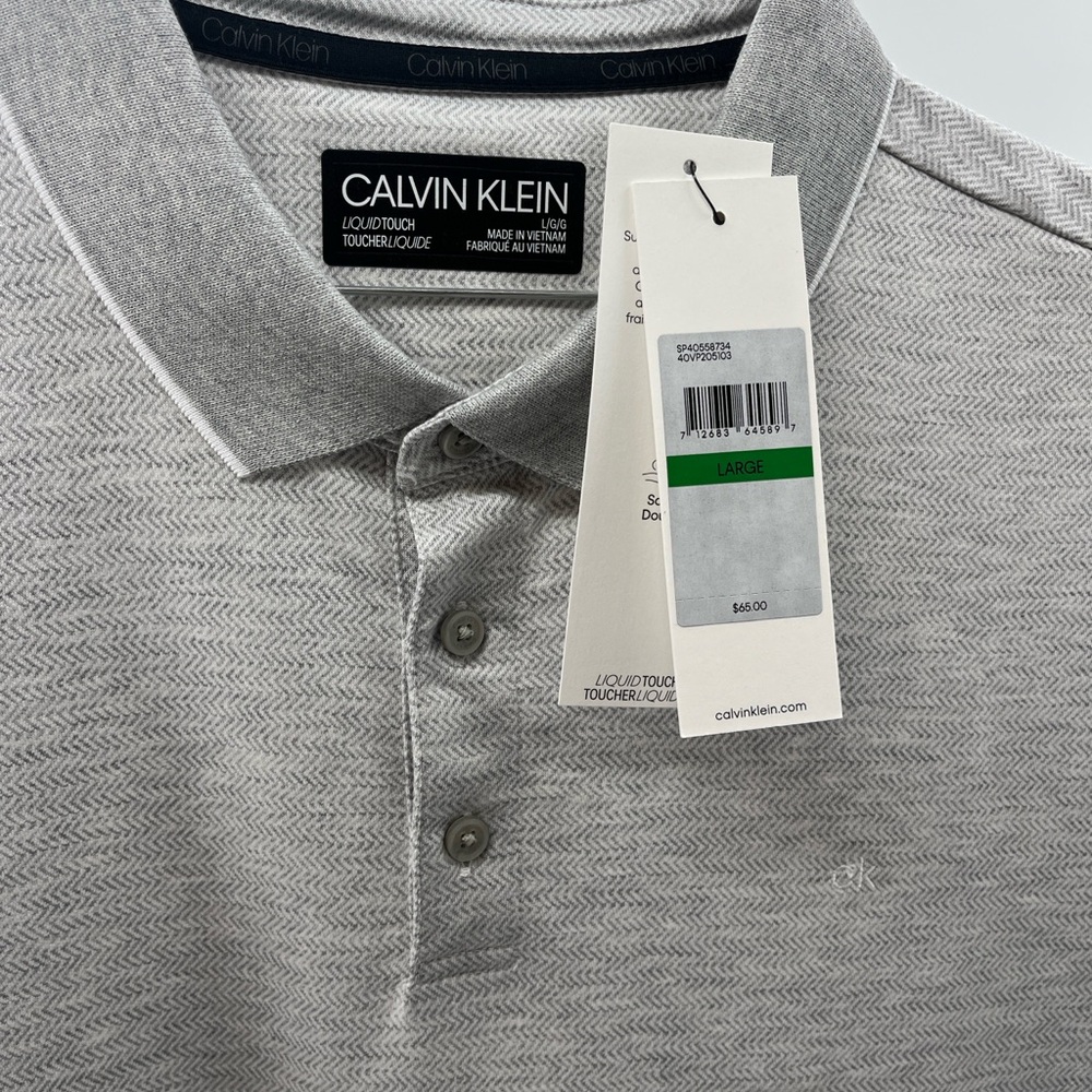Calvin Klein Light Gray Polo Shirt